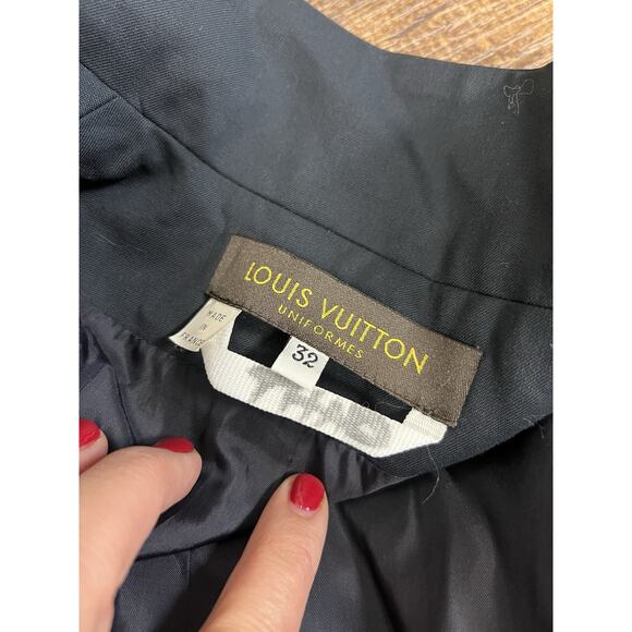 Louis Vuitton Uniforms Women’s Wool Blend Navy Jacket With Buttons Size 32 - Picture 7 of 9